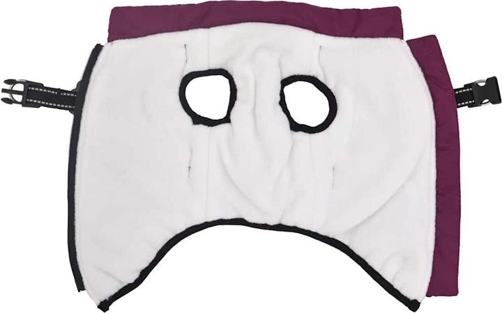 Actual product image vidaXL Dog coat with harness Waterproof Reflective Purple (40, Dog coat)