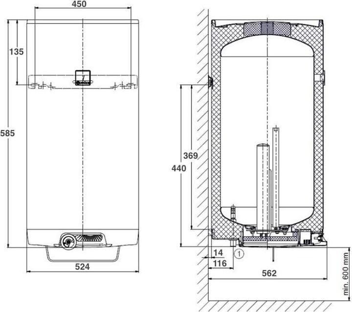 Produktbild Dražice Heater Water Okce 50 Electr Vertical