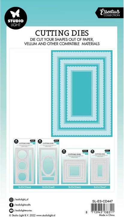 Actual product image art by marlene Cutting Dies "Card Passe Partout Rectangle" Essentials