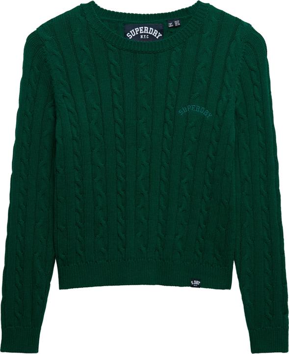 Produktbild Superdry Feinstrickpullover mit Zopfdesign, Rundhalsausschnitt, Damen (M)