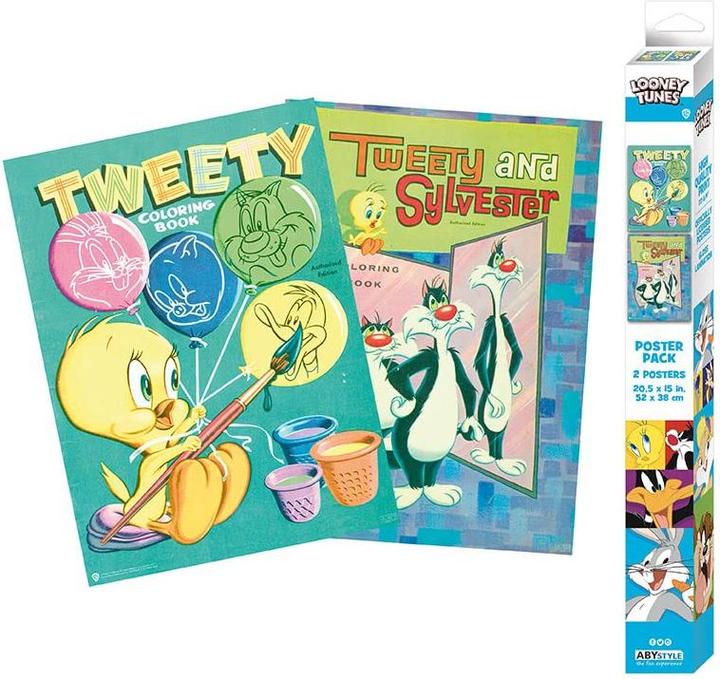 Immagine prodotto GB Eye Looney Tunes Set 2 Chibi Posters Tweety / Sylevester (52x38)