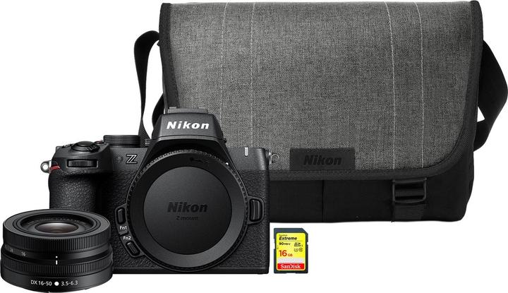 Actual product image Nikon Z 50II - Systeemcamera - + NIKKOR Z 16-50mm lens + tas + 16GB SD (16 - 50 mm, 20.90 Mpx, APS-C / DX)