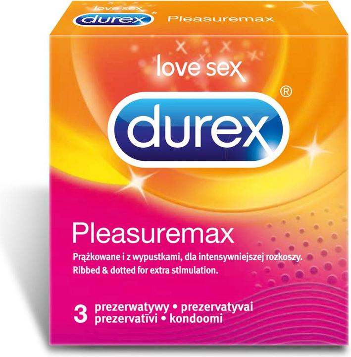 Produktbild Durex Pleasuremax ribbed condoms with tabs 3pcs (3 Stk.)