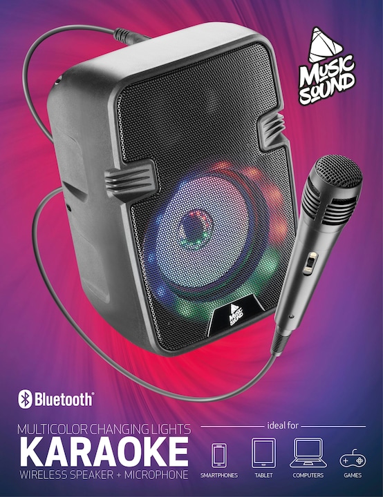 Immagine prodotto Cellularline Music Sound Speaker Bluetooth Karaoke (8 h, Batteria ricaricabile)