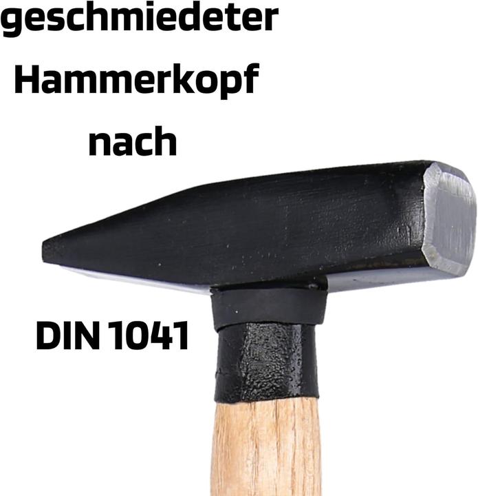 Produktbild SW-Stahl 50930L Schlosshammer-Set mit Stielschutz 3-teilig I Werkzeughammer aus Hickoryholz I Hammer (800 g)