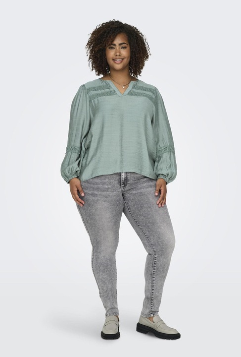 Actual product image Only Regular fit V-neck balloon sleeves Top Top (46)