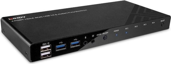 Lindy 4 port HDMI 4K60, USB 3.0 &