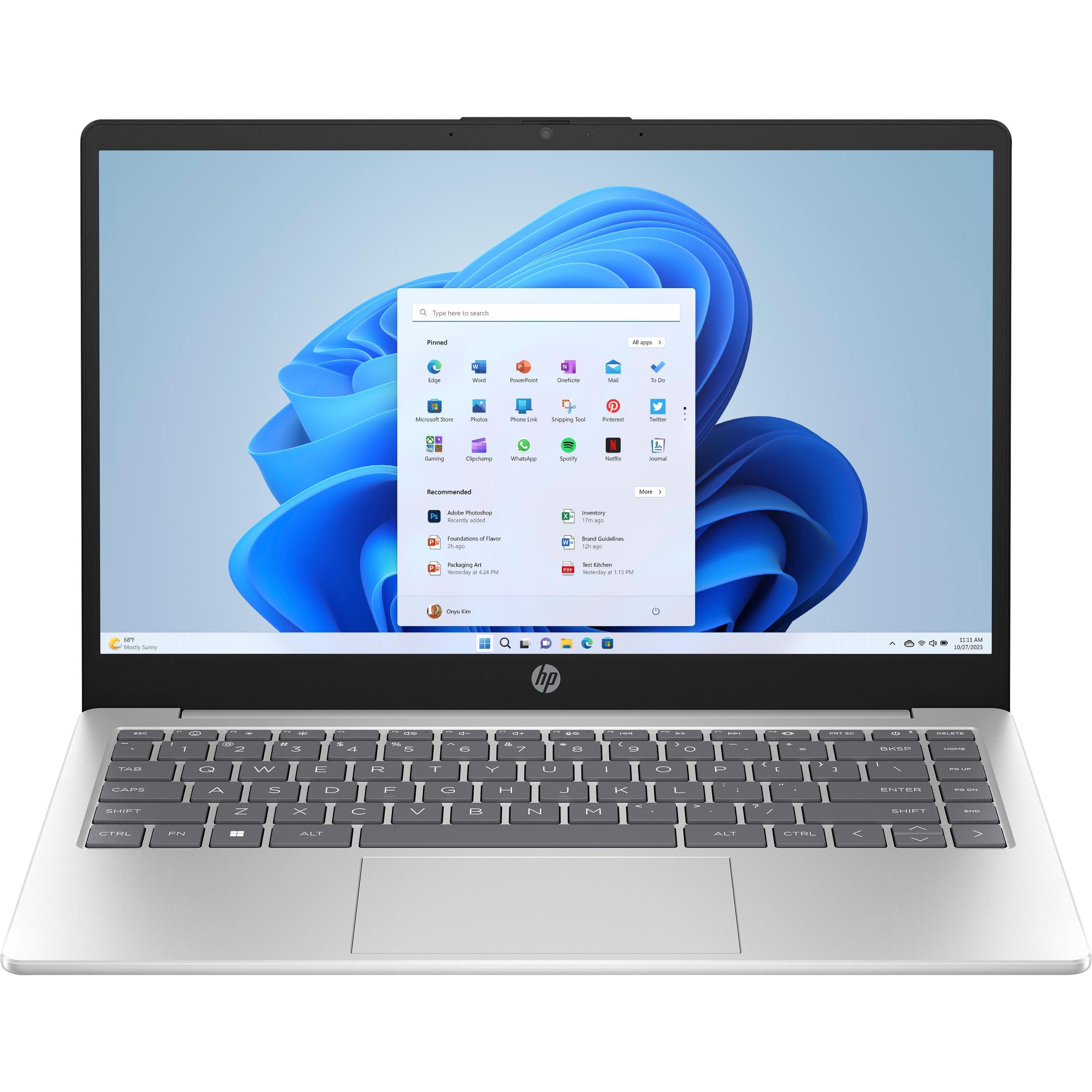 HP 14-em0175ng (14", AMD Ryzen 7 7730U, 16 GB, 512 GB, DE), Notebook, Silber