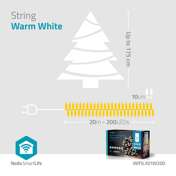 Actual product image Nedis SmartLife Decorative LED Wi-Fi Android™ / IOS (0.13 m)