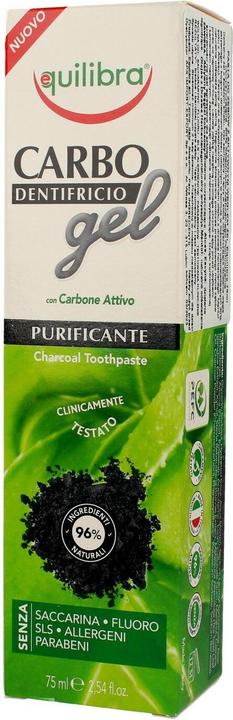 Equilibra Carbo Gel Charcoal Toothpaste Toothpaste From Activated Carbon 75Ml (75 ml)