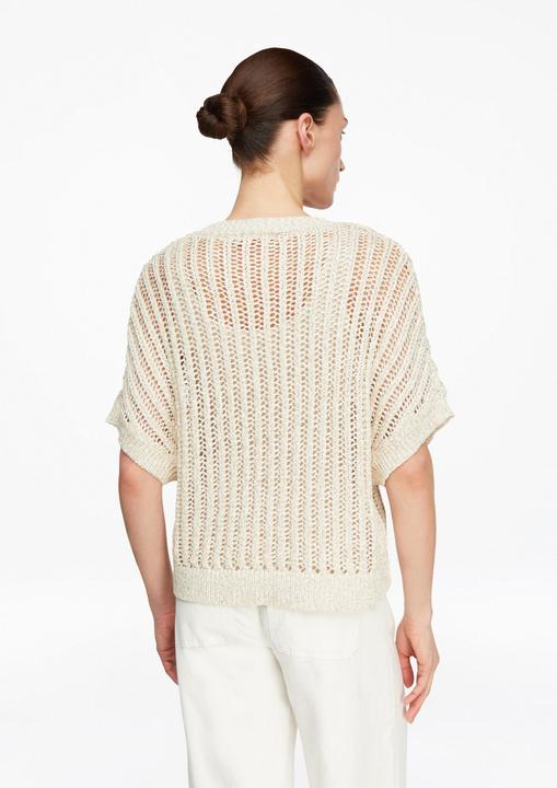 Produktbild Comma Häkelstricktop mit tonalen Baby-Pailletten (S)