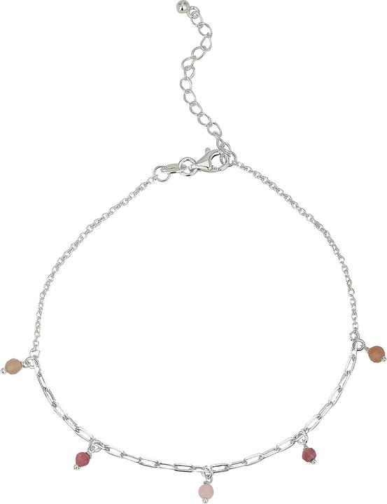 Produktbild Leyda Fusskette Charms mit Edelsteinen (Silber 925, Stein, 26 cm)