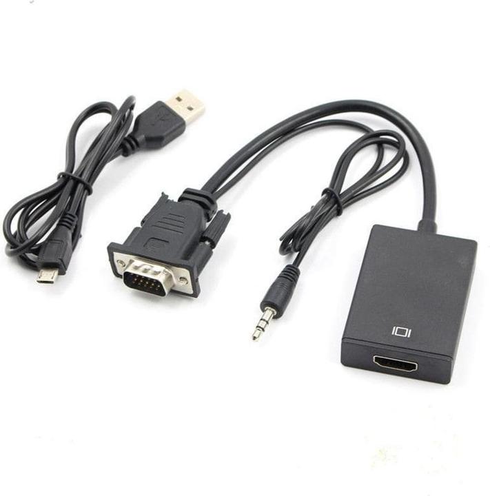 Image du produit JTI Câble adaptateur VGA vers HDMI (Micro USB, 17 cm)