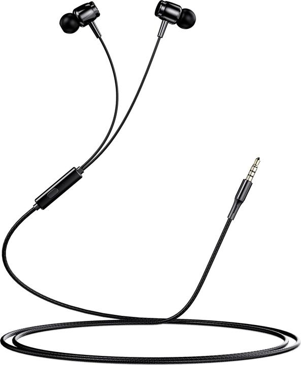 Actual product image Contact wired earphones, Jack 3.5 mm, Calls, Multifunction control (Cable)