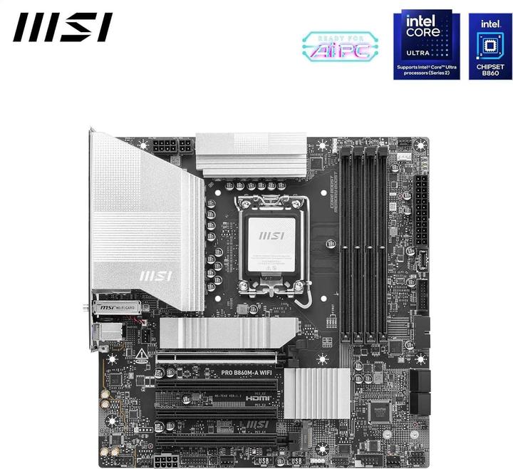 Productafbeelding MSI PRO B860M-A WIFI (LGA 1851, Intel B860, mATX)