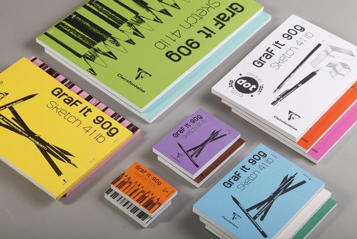 Image du produit Clairefontaine Bloc de croquis Graf it A5 (A5, À rayures)