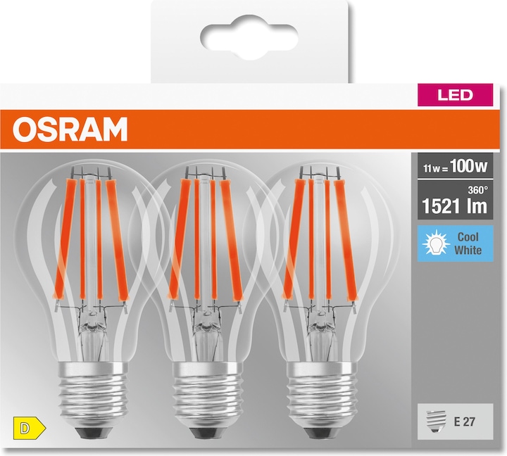 Produktbild Osram Led Base Classic A (E27, 11 W, 1521 lm, 3 x, D)