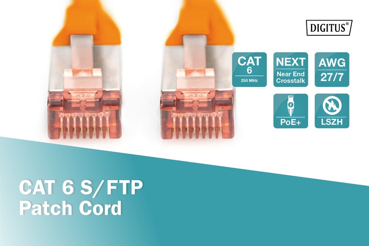 Produktbild Digitus Netzwerkkabel (S/FTP, CAT6, 1 m)