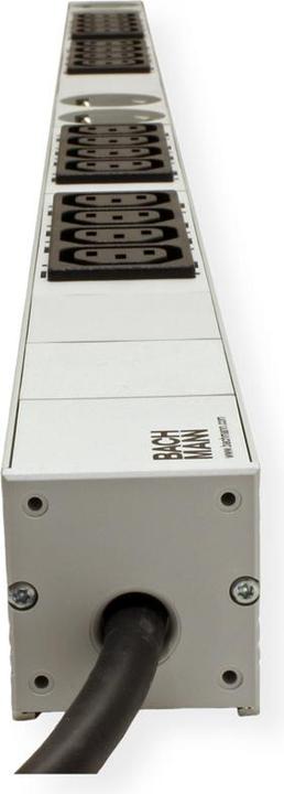 Actual product image Bachmann IT PDU ALU 1HE 16x C13 4x earthing contact CEE 16A blue