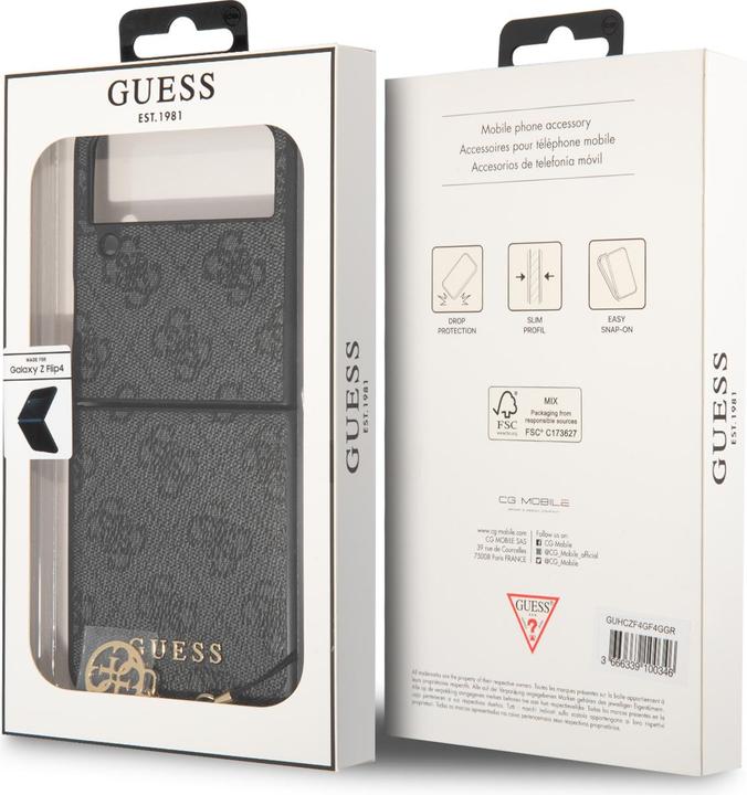 Immagine prodotto Guess GUHCZF4GF4GGR F721 Z Flip 4 szary/grey hardcase 4G Charms Collection (Samsung Galaxy Z Flip4)
