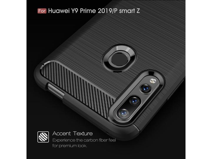 Actual product image Screenguard Huawei P Smart Z Cover Carbon Brushed Soft TPU (Huawei P Smart Z)