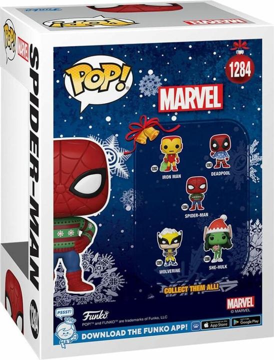 Actual product image Funko MARVEL HOLIDAY - POP N° 1284 - Spider-Man (Pull-Over)