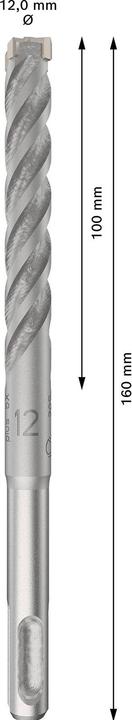 Image du produit DIY PRO SDS plus-5X Foret marteau, 12 x 100 x 160 mm (12 millimètres)