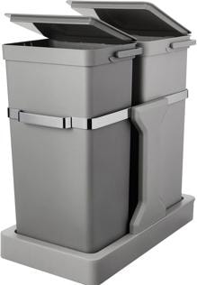 Produktbild EKO Abfalleimer 15+20L Grau Deko Duo Einbau (35 l)