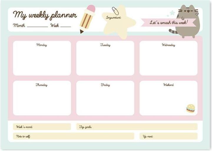 Pusheen Foodie Collection Agenda semainier 54 pages A4 (A4)