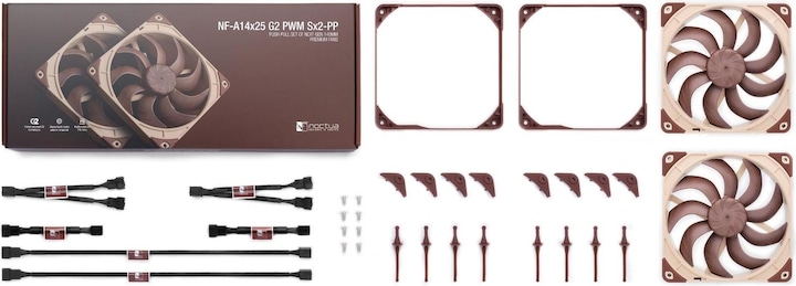 Actual product image Noctua NF-A14x25 G2 PWM Sx2-PP (140 mm, 2 x)