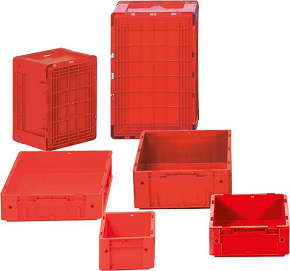 Immagine prodotto LA-KA-PE Contenitore impilabile per il trasporto L400xL300xH270mm PP rosso maniglia passante per carichi