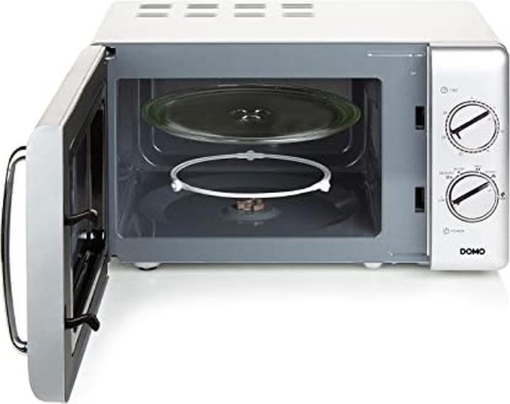 Produktbild Domo Mikrowelle DO3020 20Liter silber mit Auftaufunktion, 700Watt und Timer (20 l)