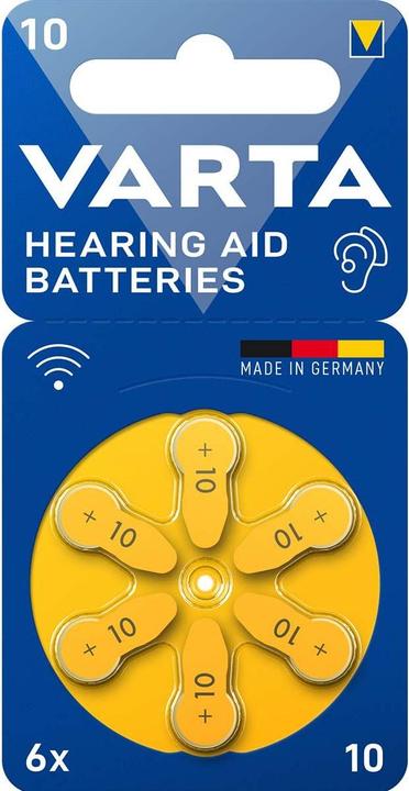 Produktbild Varta Hörgerätebatterien Typ 10 1.4V (6-Pack) (6 Stk., PR70, 105 mAh)