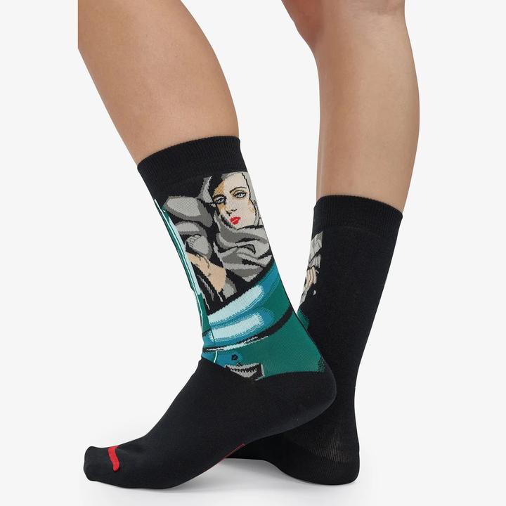 Immagine prodotto MuseARTa Calze Tamara de Lempicka - Tamara con la Bugatti verde (Confezione singola, 40 - 46)