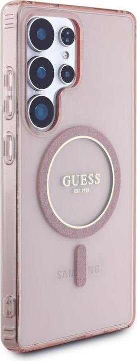 Actual product image Guess HC Magnetic IML Glitter Circle case for Samsung Galaxy S25 Ultra pink (Samsung Galaxy S25 Ultra)