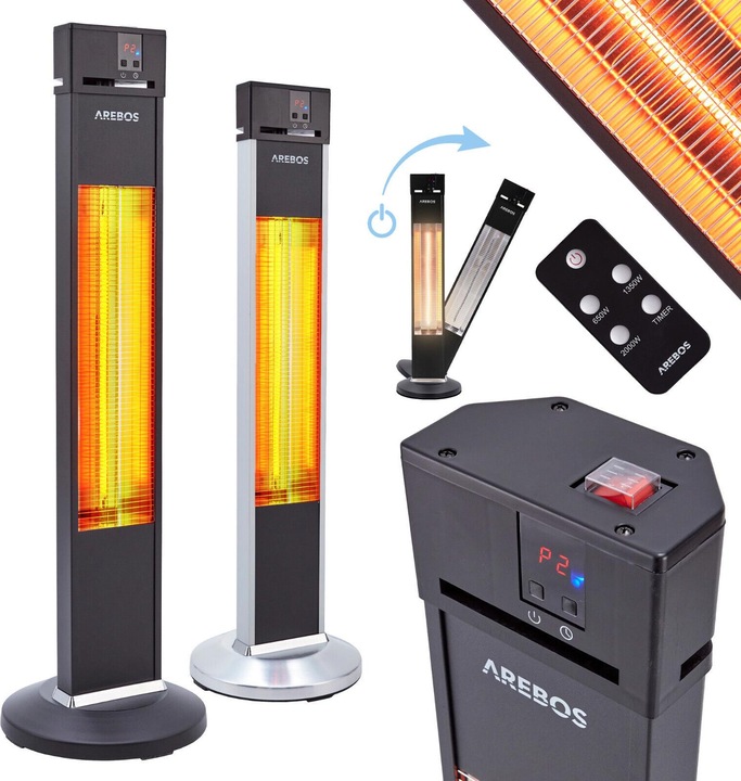 Actual product image Arebos Infrared radiant heater (2000 W)