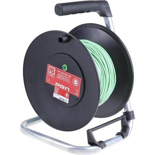 RS PRO, Linea di misura, Test Lead Extension Reel, 50 m, Green