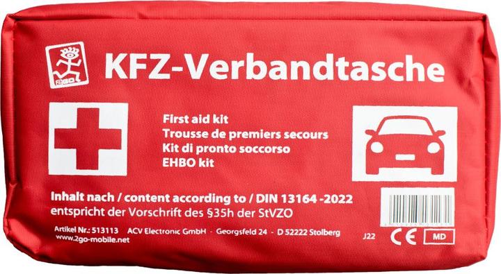 Produktbild 2GO KFZ-Verbandtasche zertifiziert nach DIN 13164:2022