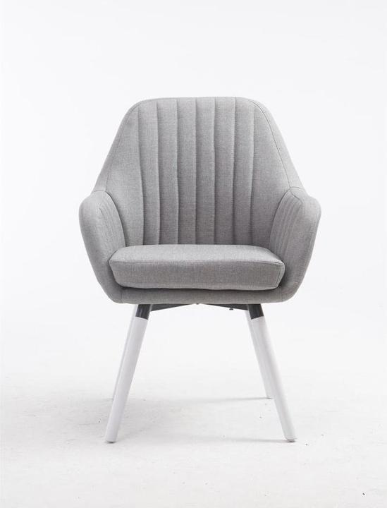 Produktbild Swisshandel24 Stuhl Florian Stoff Weiss, grau