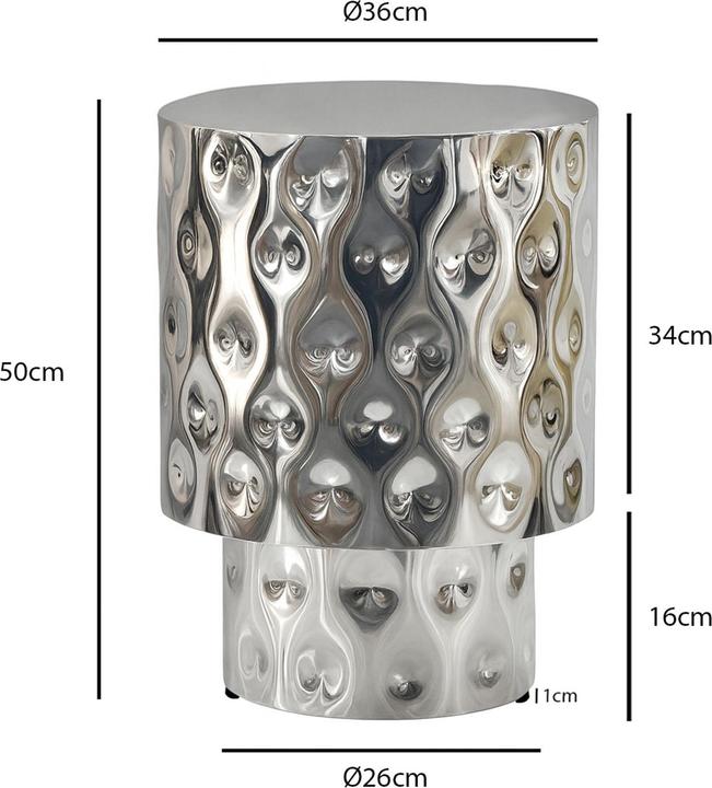 Produktbild Wohnling Aluminium (36 x 36 x 50 cm)