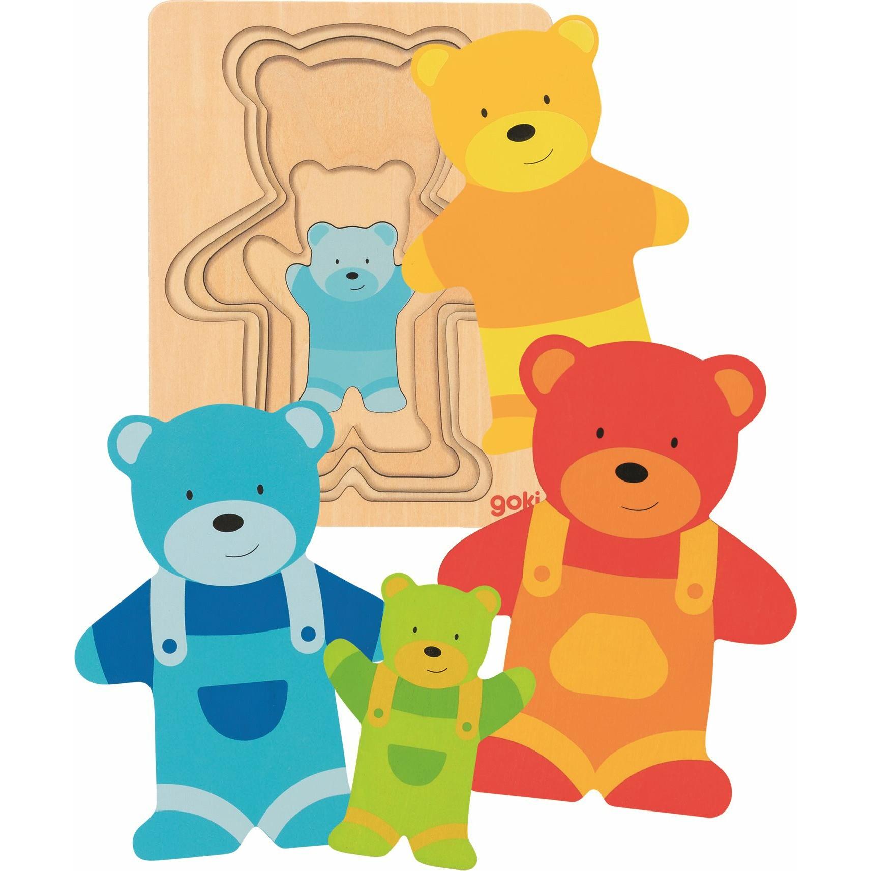 Thumbnail - Goki Puzzle Schichtenpuzzle: Bär (5 Teile)