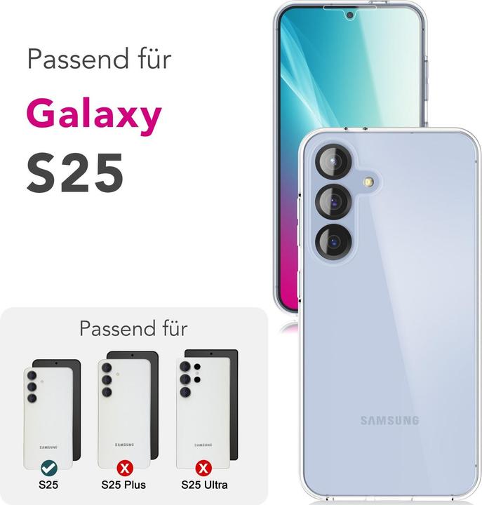 Produktbild Nalia 360Guard - Klare 360 Grad Hülle - Full Protection Cover (Samsung Galaxy S25)