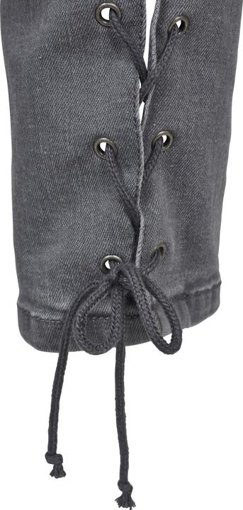 Actual product image Urban Classics Ladies Denim Lace Up Skinny Pants (27)