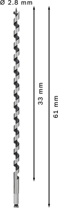 Produktbild Bosch Professional Zubehör PRO Wood Holzschlangenbohrer, 14 x 385 x 450 mm (11.1 mm)