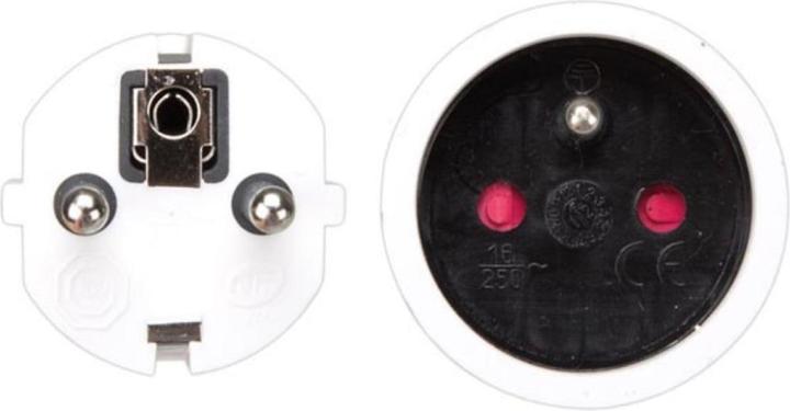 Produktbild Velleman VERLÄNGERUNGSKABEL - 5 m - WEIss - 3G1.5 - STECKER-TYP E (FRANZÖSISCHES SYSTEM) (5 m, CEE 7/5)