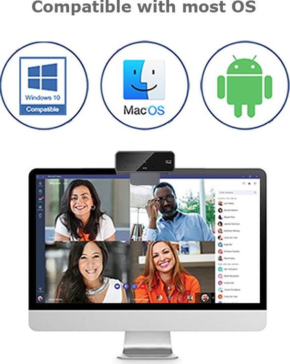 Actual product image Adesso 8.0 MP autofocus webcam with dual microphone (8.60 Mpx)