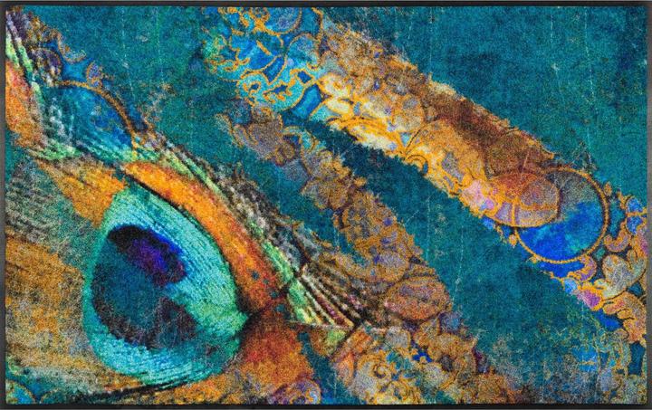 Immagine prodotto Wash + Dry Läufer Schmutzfangmatte waschbar Exotic Pavo 75 x 120 cm (75 x 120 cm)