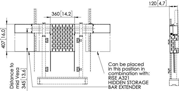 Produktbild Vogels Rise A311 Hidden Storage For (10 kg)