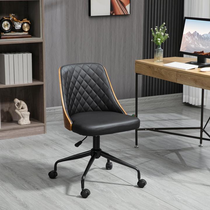 Actual product image Vinsetto Office chair with wooden backrest (48 - 54 cm)