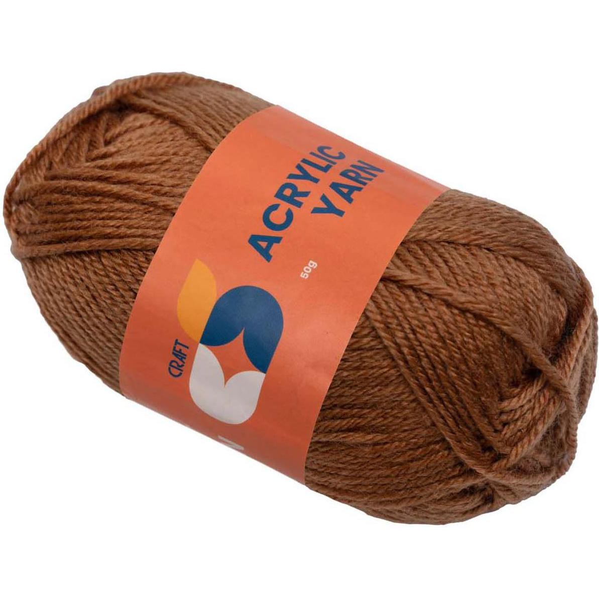 Colorations - Acrylgarn Braun, 50g, Garn + Wolle, Braun